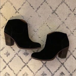 Lucky Brand Black Suede Booties